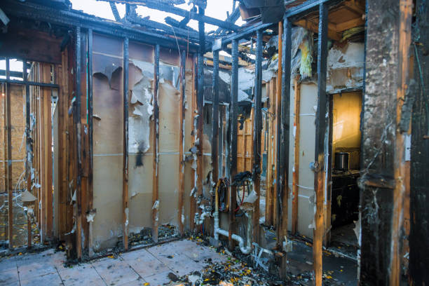 Professional Fire Damage Restoration technician working in Knightdale, NC
